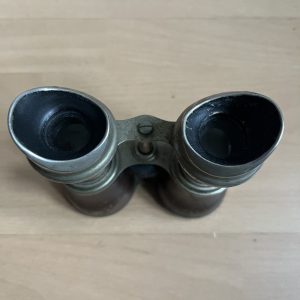 Antique Sporting Field Binoculars Opera Glasses Leather Nickel