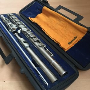 Hernals S100 Flute Tokyo Japan Hard Case, Cloth, Cleaning Rod