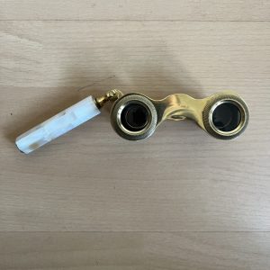 Opera Glasses Brass Mother of Pearl Binoculars with Arm
