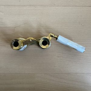 Opera Glasses Brass Mother of Pearl Binoculars with Arm