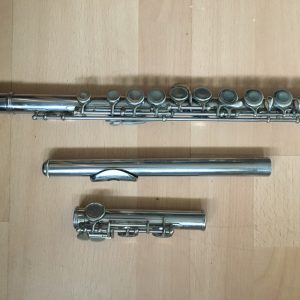 Hernals S100 Flute Tokyo Japan Hard Case, Cloth, Cleaning Rod