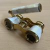 Opera Glasses Brass Mother of Pearl Binoculars with Arm