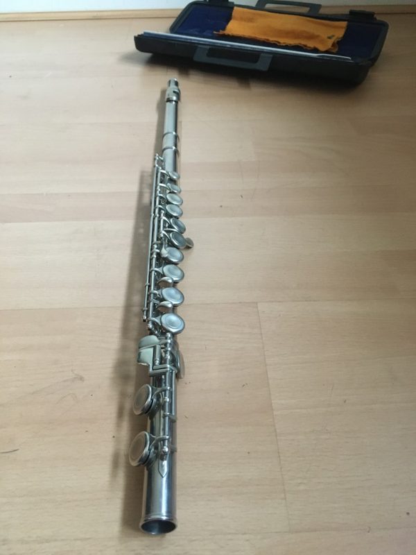 Hernals S100 Flute Tokyo Japan Hard Case, Cloth, Cleaning Rod