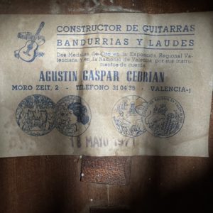Augustin Gaspar Cebrian 1971 Spanish Flamenco Classical Guitar