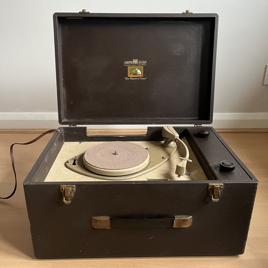 HMV 2001 His Master's Voice Three Speed Record Player 1955