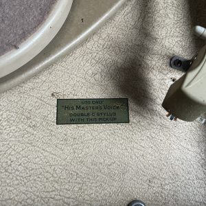 HMV 2001 His Master's Voice Three Speed Record Player 1955