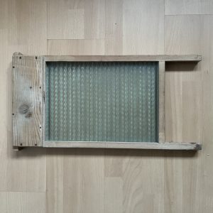 Vintage washboard percussion wood and glass