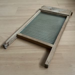 Vintage washboard percussion wood and glass