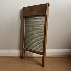 Vintage washboard percussion wood and glass