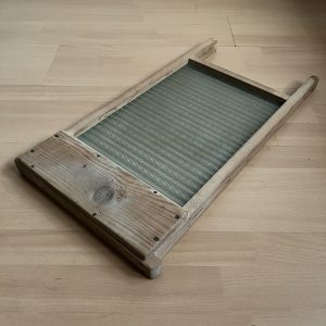 Vintage washboard percussion wood and glass