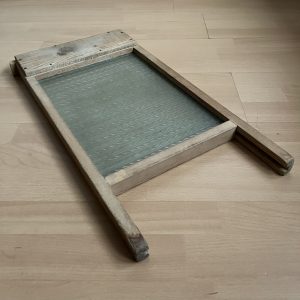 Vintage washboard percussion wood and glass
