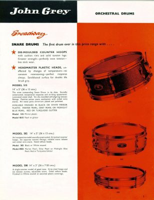 John Grey orchestral drums