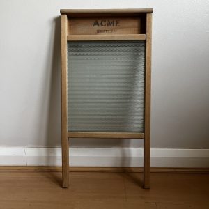 Vintage ACME Washboard Solid Wood & Glass Percussion Instrument