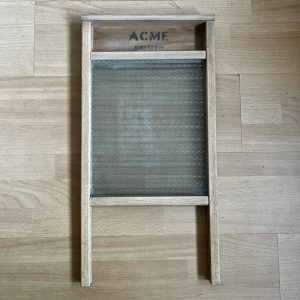 Vintage ACME Washboard Solid Wood & Glass Percussion Instrument