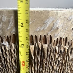 Vintage African Tribal Drum Animal Cow Skin & Wood Handcrafted Hide 11
