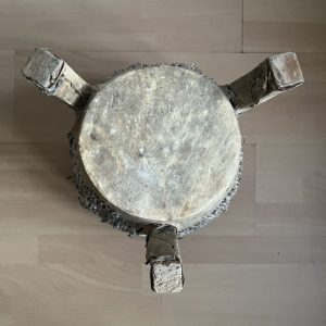 Vintage African Tribal Drum Animal Cow Skin & Wood Handcrafted Hide 11