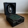 Vintage 1914+ Decca Trench Type Portable Gramophone Cased Hand-Cranked 78rpm